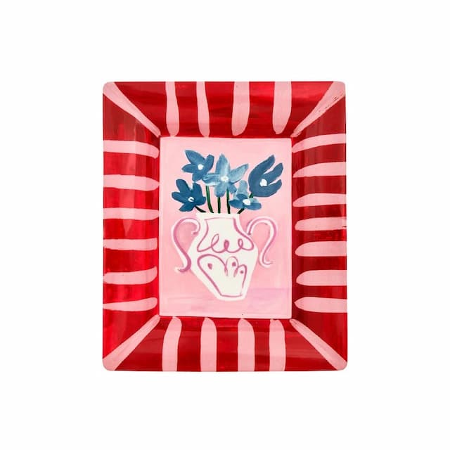 Блюдо прямоугольное 20,5x17 см Bitossi Con Amore FTB02003 Fiori azzurri