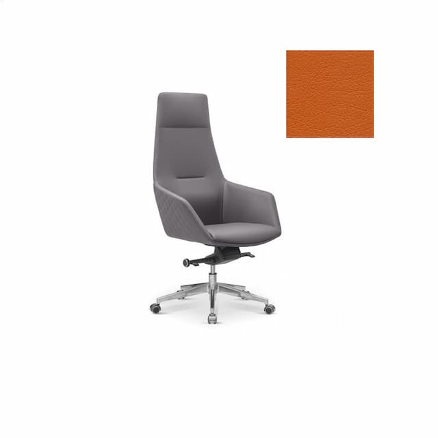 Кресло для руководителя Aurora Au/MX/CN1120 экокожа премиум / оранжевая