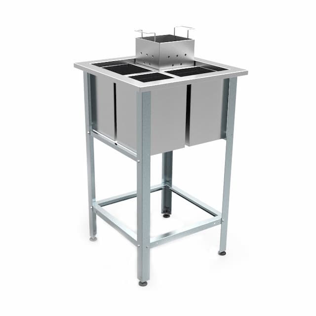 Ванна моечная для мойки яиц сварная КОБОР ВМЯ/1-80/80