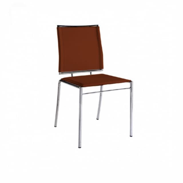 Стул Arts H2290B хром и темно-коричневый