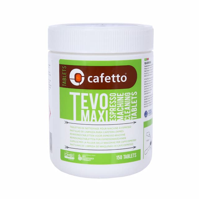 Средство для чистки рожковых кофемашин Cafetto TEVO Maxi Tablets (2,5x150 таб),органик.
